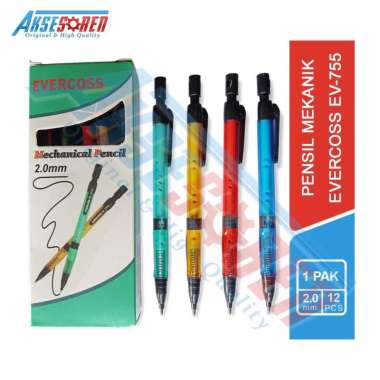 Aksesoren Pensil Mekanik Evercoss [EV-752/1 Pack/12 pcs] / Mechanical Pencil Gambar Menulis [2.0mm] 