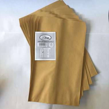 amplop coklat ukuran 18cmx27.5cm (C) FOX (100 lembar) olshop packing