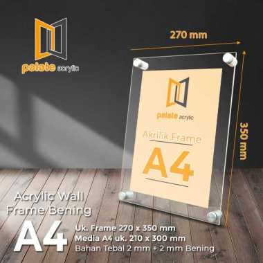 Akrilik Wall Frame A4 / Bingkai / Poster Acrylic - 2MM