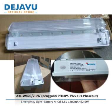 Lampu Emergency Led ACCENTA AXL-W820/2.5W (Alternatif setara TWS 101 Philips)