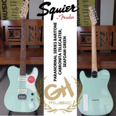Squier Paranormal Series Baritone Cabronita Telecaster Electric Guitar seafoam green