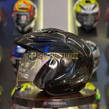 Helm INK FLASH Solid Black Met M