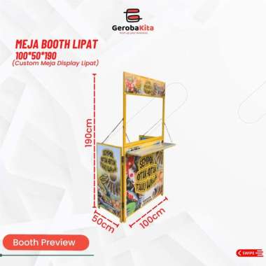 Meja Booth Lipat 100x50x190