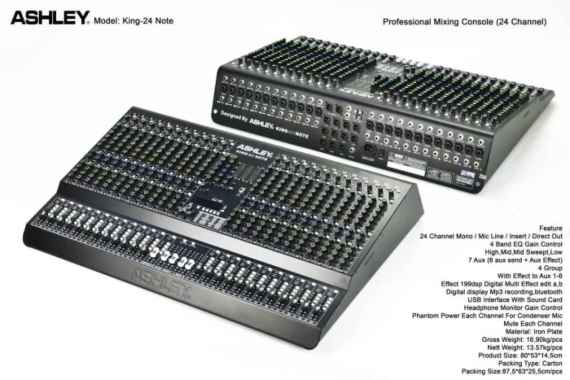 mixer audio mixer ashley king24 king 24 note usb bluetooth soundcard Multivariasi Multicolor