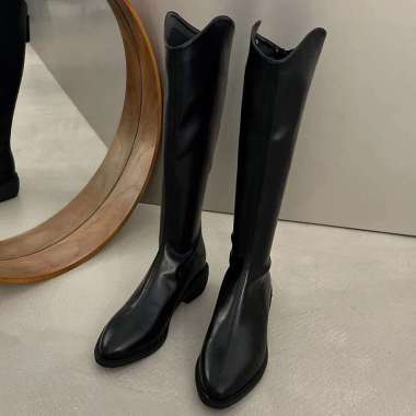 KNEE HIGH BOOTS WOMEN #1624 36 Black