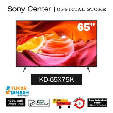 [TUKAR TAMBAH] Sony Center Jakarta - SONY KD-65X75K / KD65X75K / KD 65X75K / 65X75K LED TV 65 inch X75K Smart TV Android TV Ultra HD 4K (HDR)