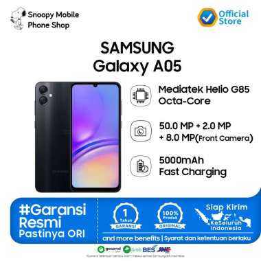 Samsung Galaxy A05 - A055 - 6/128GB - GARANSI RESMI SEIN Black