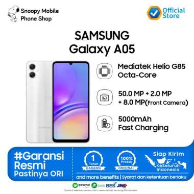 Samsung Galaxy A05 - A055 - 6/128GB - GARANSI RESMI SEIN Silver