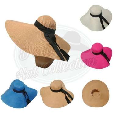 Topi Pantai Jerami Super Lebar Import Topi Summer