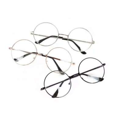 Kacamata Frame Rb Korea Bulat Hitam