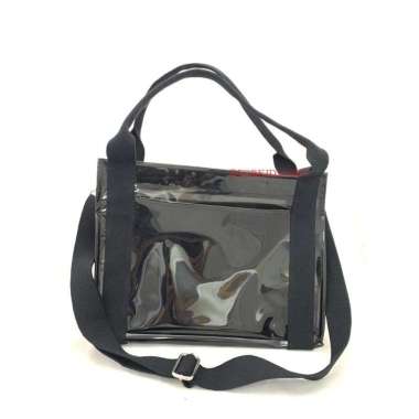 Tas Tote PVC Mika Dengan Tali Straping Dan Ada 2 Kantong ( L )