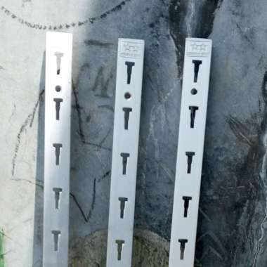 Tiang Braket Bracket Rak Aluminium T panjang 150 cm Double Star Tebal Multicolor