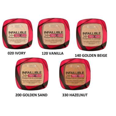 L'Oreal Paris Infallible 24H Fresh Wear Powder Foundation | Powder Foundation Loreal 245 RADIANT HON