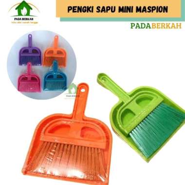Sapu Pengki Set Mini Maspion Sapu Pengki Debu Kecil Set Sapu Mobil Orange