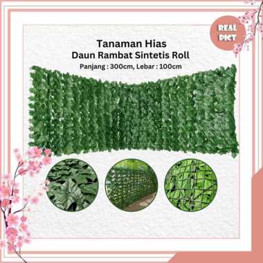UNICO / COD / Tanaman Hias Daun Rambat Sintetis Panjang 3 MTR / Daun Hias Ornamen Dekorasi Rumah Pag