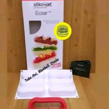 Silikomart Silicone Mold Eclair 140 ml, 12.9x4 cm, H 3.5 cm, 6 Cavity ( SF197 )