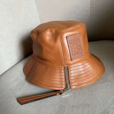 Loewe leather bucket hat in tan