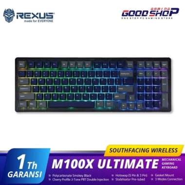 Rexus Daxa M100X Ultimate Southfacing Wireless - Gaming keyboard JWICK ULTIMATE BLACK SMOKEY