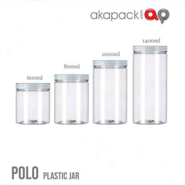 (40PCS) Toples Silinder Natural 1400ml | Toples Jar Tabung