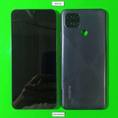 LCD FULLSET PLUS FRAME BAZEL BACKDOOR REALME C21 ORIGINAL COPOTAN