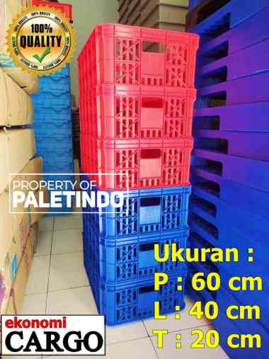 Keranjang Plastik TOP Kokoh & Tebal 60 X 40 X 20 Cm