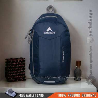 Eiger Crossbody 7 2.0 shoulder bag Tas Selempang Pria Original Biru