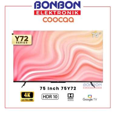 Coocaa TV 75 Inch Android Digital TV 4K UHD 75Y72 SMART TV