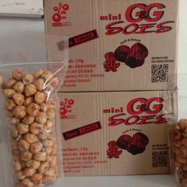 G&G Soes Coklat Mini 1 Kardus 2 Kg // Mini Soes G&G Coklat Isi 2 Kg (1 Dus) // G&G Soes Mini Coklat 
