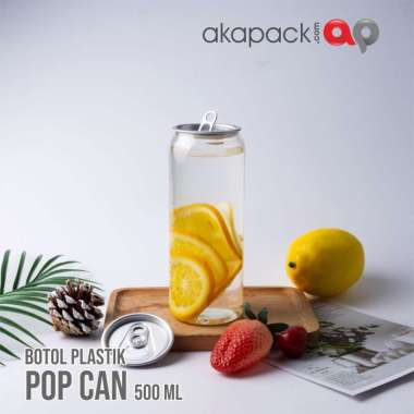 Botol plastik Pet Can 500ml tutup kaleng / pop can transparan