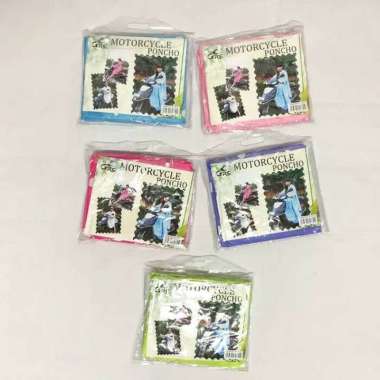 Jas hujan wanita terusan polkadot / jas hujan ponco cewek