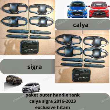 paket outer dan handle pegangan pintu/tank cover mobil calya/sigra calya