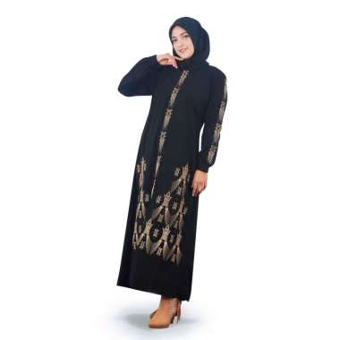 Gamis Hitam - Abaya Busui - Bahan Jetblack Premium - Salaf Boutique S