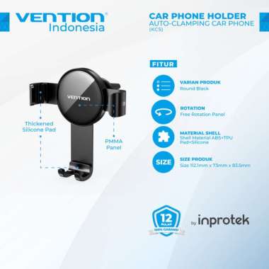 Vention Car Phone Holder Car Mount Holder for Car Standing Phone KCS Black
