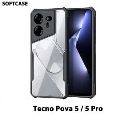 Promo Case Transparan Tecno Pova 5 / 5 Pro 2023 Softcase Clear Back Cover Tecno Pova 5 Hitam