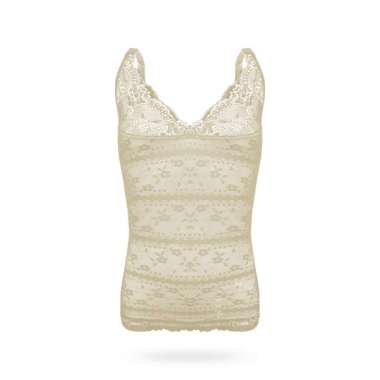 Wimiu Tank Top Tanktop Singlet Motif Bunga Wanita Tangtop Singlet Perempuan 008812 Brown L