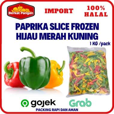 Paprika Slice Frozen Mixed Mix Hijau Kuning Merah 1 Kg
