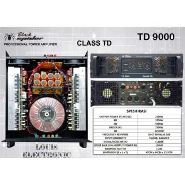Power Amplifier BLACK SPIDER TD 9000 TD9000 Class TD ORIGINAL