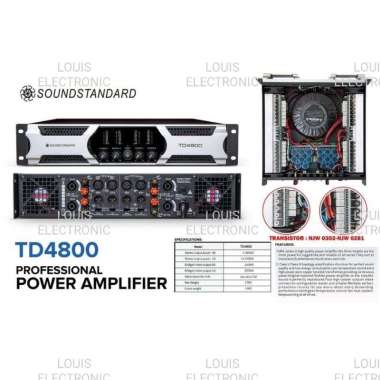 Power Amplifier SOUNDSTANDARD TD4800 TD 4800 4 Channel 4 X 800 Watt