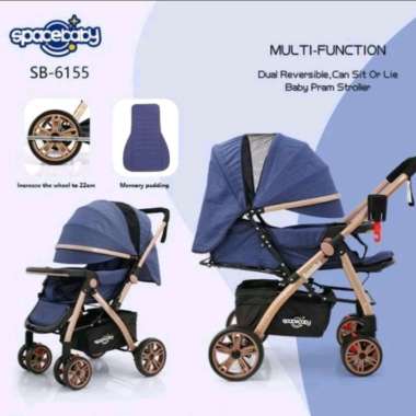 Kereta Dorong Bayi Spacebaby SB 6155 Baby Stroller SB6155 Babystroller SB-6155