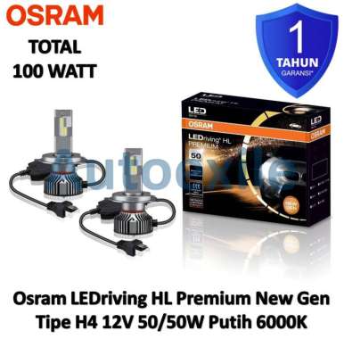 Osram LEDriving HL Premium H4 High Low 12V 50W 6000K White Putih Lampu Mobil LED APV Avanza Agya Ayl