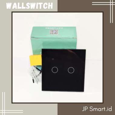 SMARTLIFE Saklar Socket WallSwitch EU Gang 1/Gang 2/ Gang 3 For Smarthome 2 BLACK