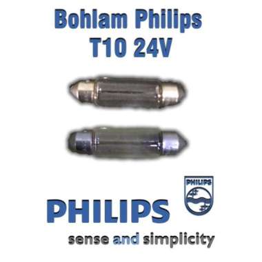 bohlam kapsul 24v 10w b 13866 philips - White