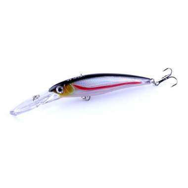 GST Umpan pancing minnow bait 3D eyes Fishing Lure Casting Laut Buatan 1#