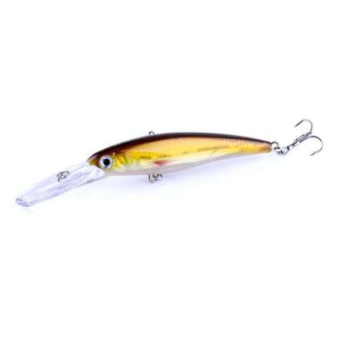 GST Umpan pancing minnow bait 3D eyes Fishing Lure Casting Laut Buatan 6#