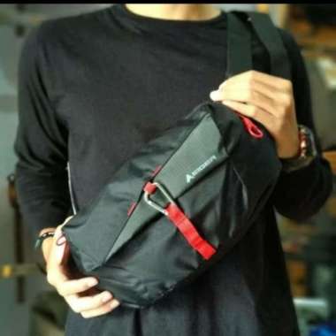 Tas selempang Eiger Ascenda Tas pinggang pria wanita original Hitam