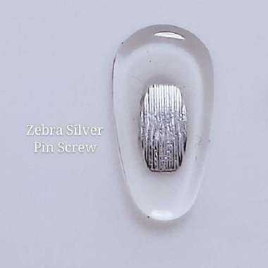 Nosepad Kacamata Zebra Silicon Silver Bantalan Hidung Nose Pad Screw