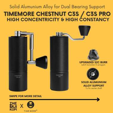 Grinder Kopi Timemore Chestnut C3s - C3s Pro Coffee Grinder S2C Burr C3S