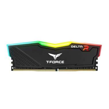 Ram DDR4 8GB PC 3600 Single Memory Team T-Force Delta RGB resmi Hitam