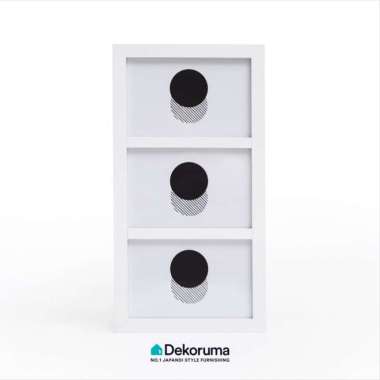 Dekoruma GAKU Bingkai Foto Kolase Ukuran 3 X 4 R White