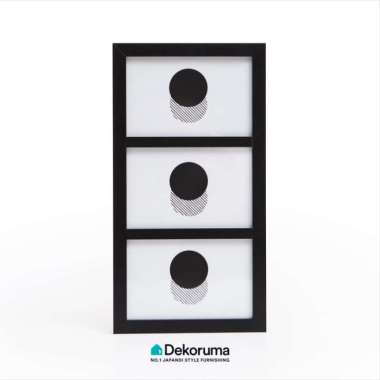 Dekoruma GAKU Bingkai Foto Kolase Ukuran 3 X 4 R Black